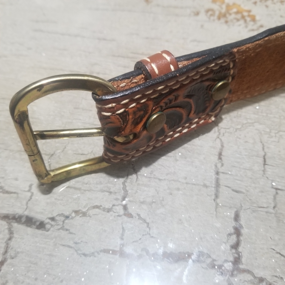 Tooled Belt Top Grain - Picture 4 of 6